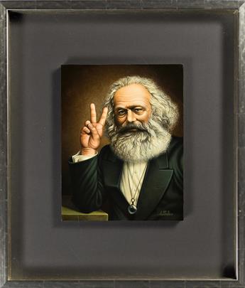 BRALDT BRAL DS (1951-) Karl Marx. V for Victory. Cover of Der Spiegel magazine.